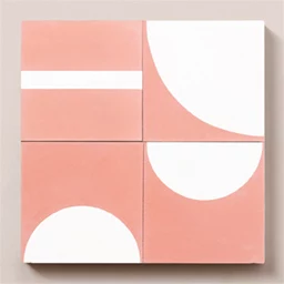 White and Pink cement tiles for modern architecture projects